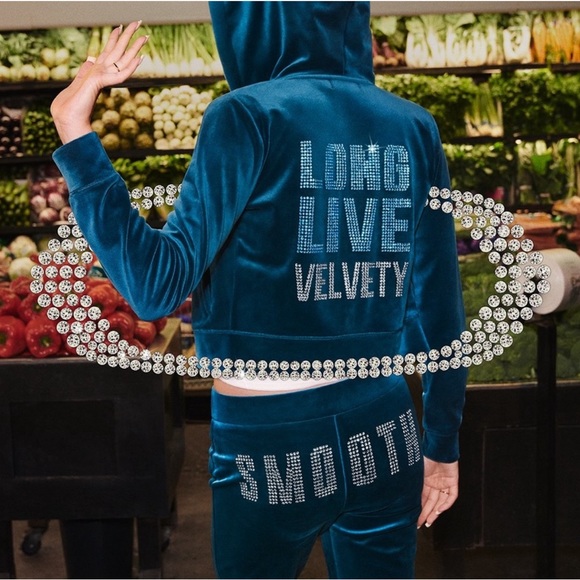 Limited Juicy Couture Kraft Mayo Velour Track Jacket - Picture 3 of 4